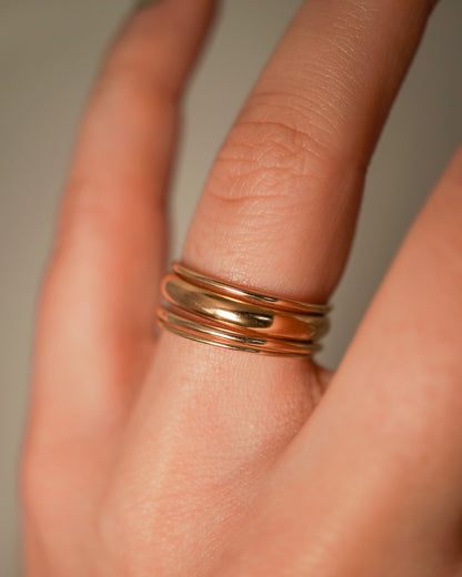 Chunky Mixed Thickness Set of 4 Stacking Rings