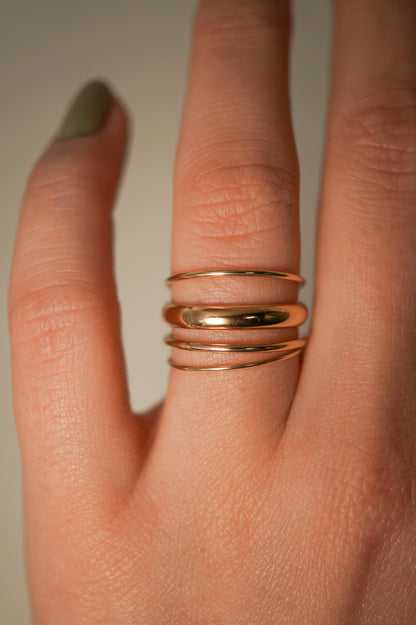 Chunky Mixed Thickness Set of 4 Stacking Rings