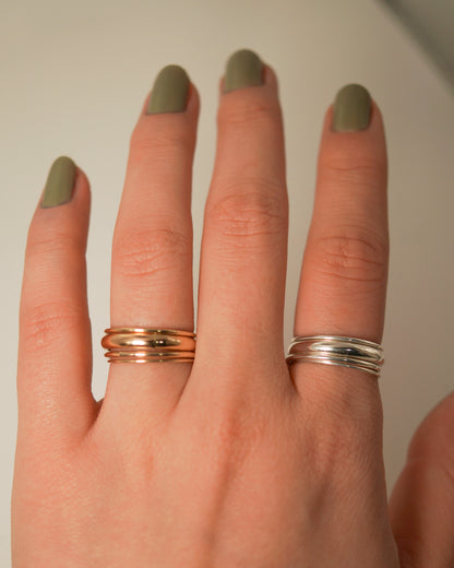 Chunky Mixed Thickness Set of 4 Stacking Rings