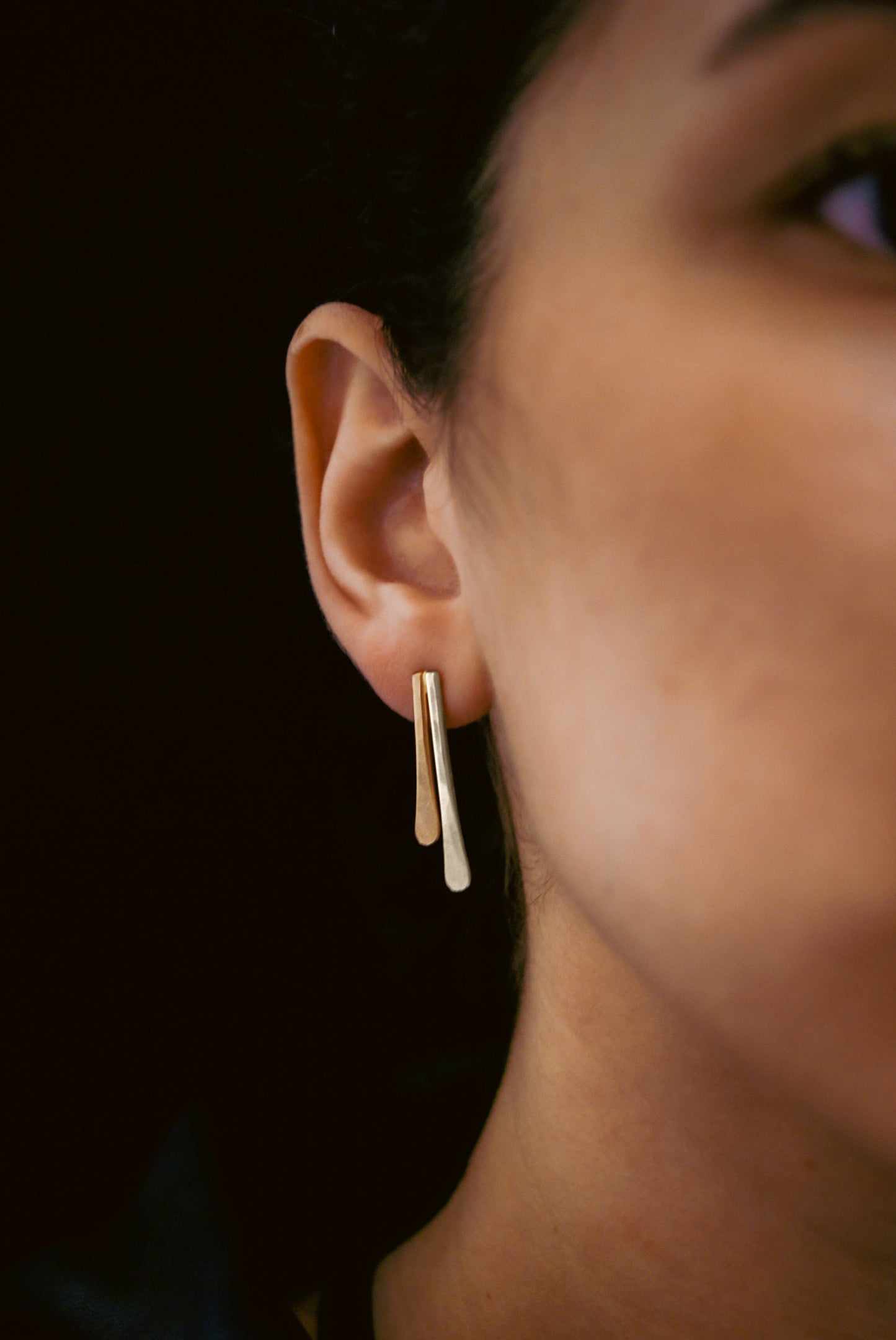 Double Sunburst Stud Earrings, Gold Fill, Rose Gold Fill, or Sterling Silver