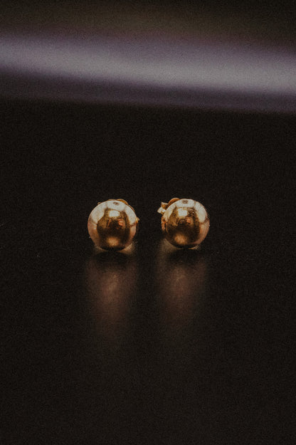 Dome Stud Earrings, Gold Fill, Rose Gold Fill or Sterling Silver