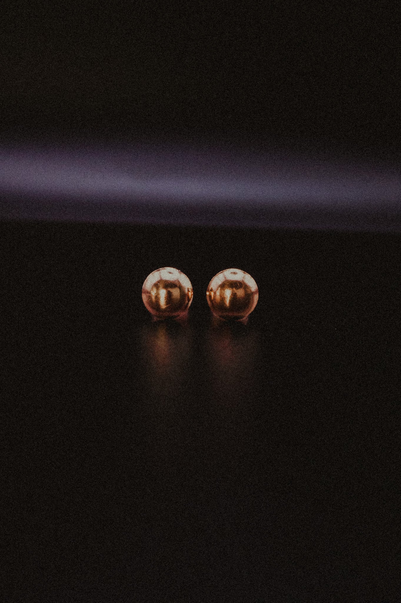 Dome Stud Earrings, Solid Gold or Rose Gold