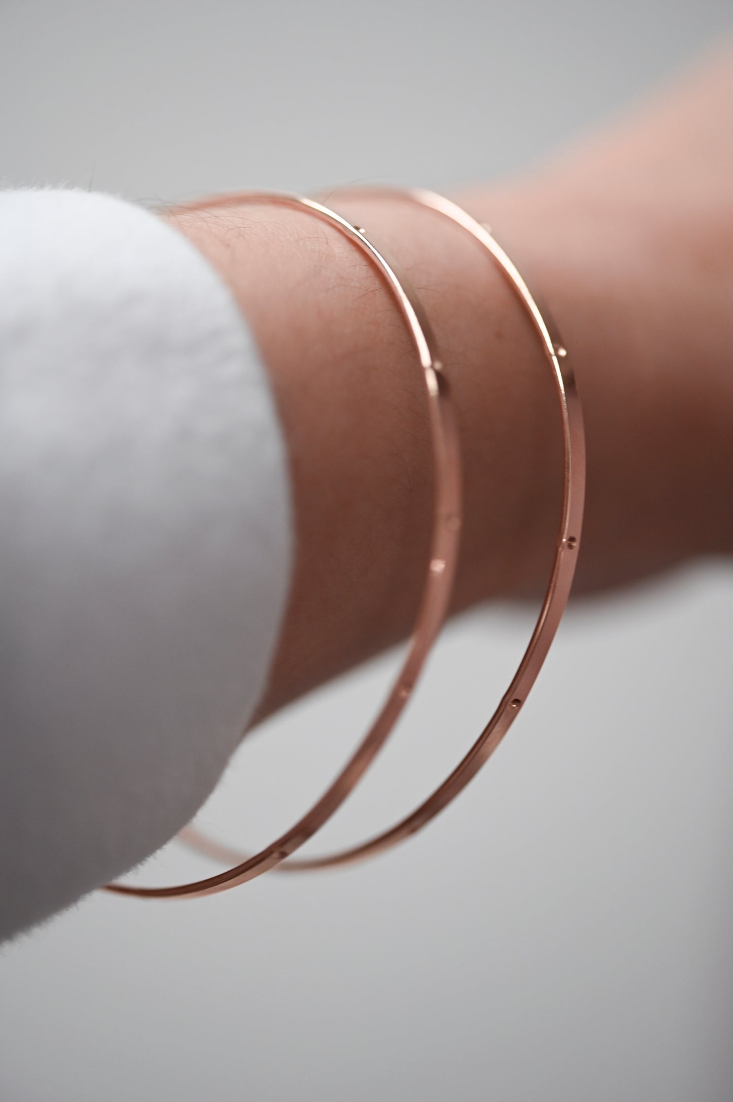 Dot Bangle Bracelet, Gold Fill, Rose Gold Fill or Sterling Silver