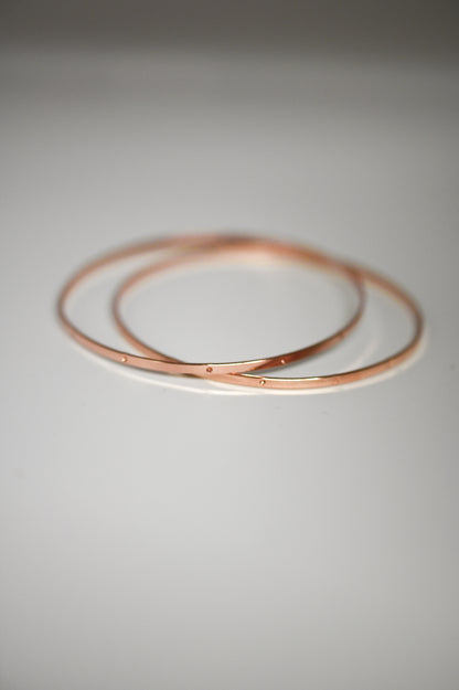 Dot Bangle Bracelet, Gold Fill, Rose Gold Fill or Sterling Silver