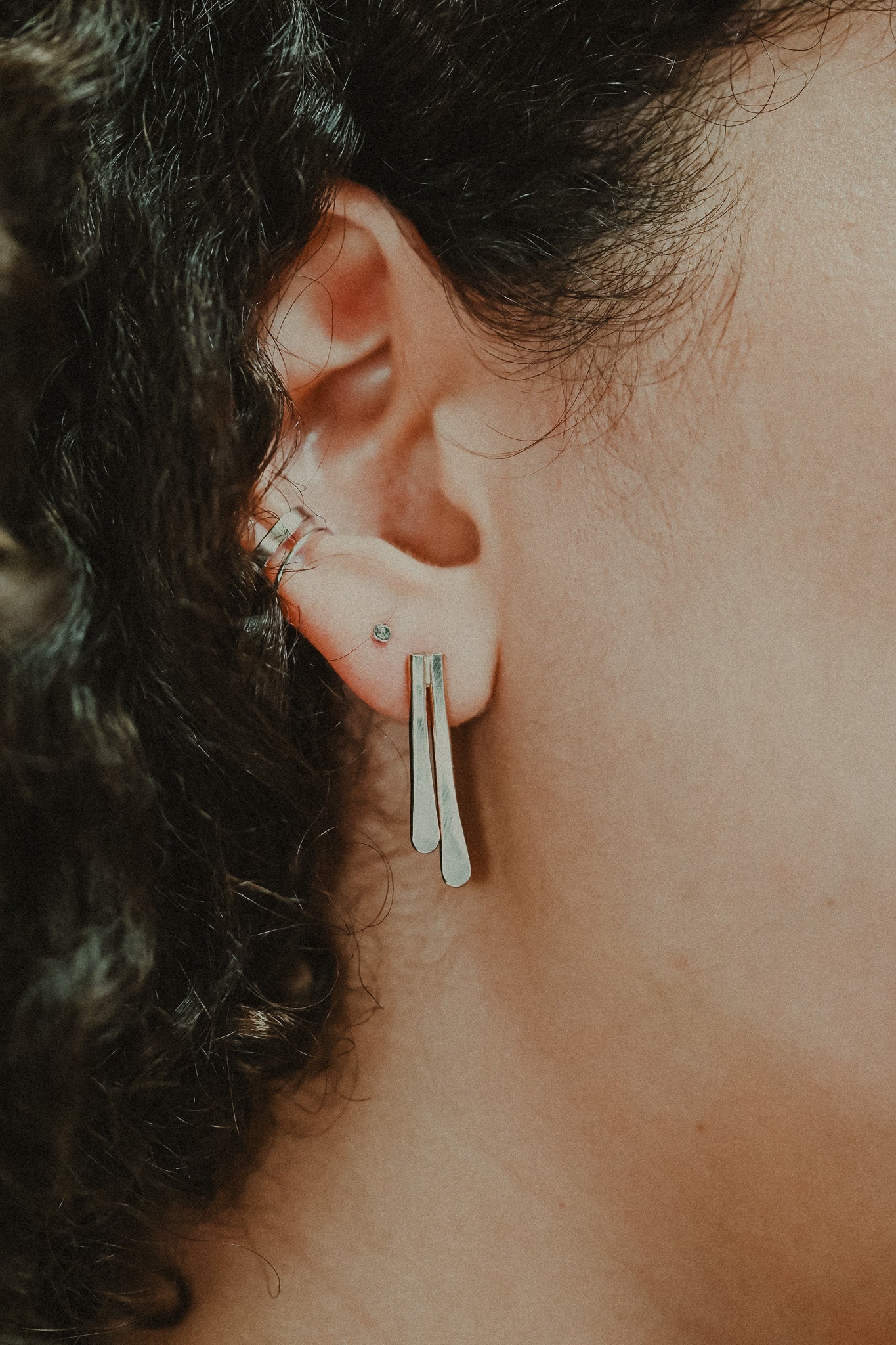 Double Sunburst Stud Earrings, Gold Fill, Rose Gold Fill, or Sterling Silver