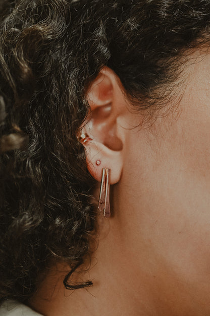 Double Sunburst Stud Earrings, Gold Fill, Rose Gold Fill, or Sterling Silver