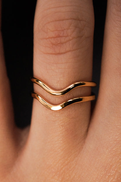 Teardrop Ring, Solid 14K Gold