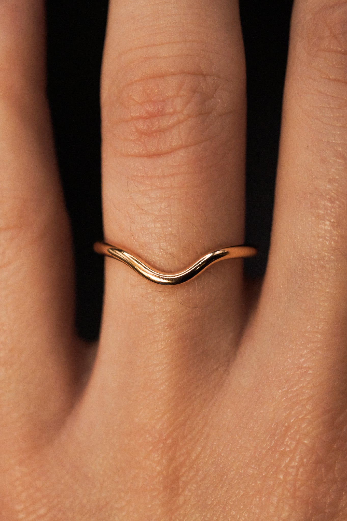 Teardrop Ring, Solid 14K Gold