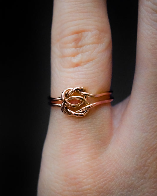 Double Knot Ring, 14K Rose Gold Fill