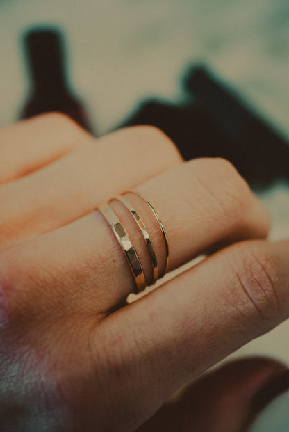 Basic Stacking Set Of 3 Rings, Gold Fill, Rose Gold Fill or Sterling Silver