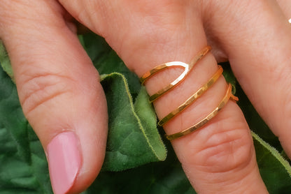 Curved Wraparound Ring, 14K Gold Fill