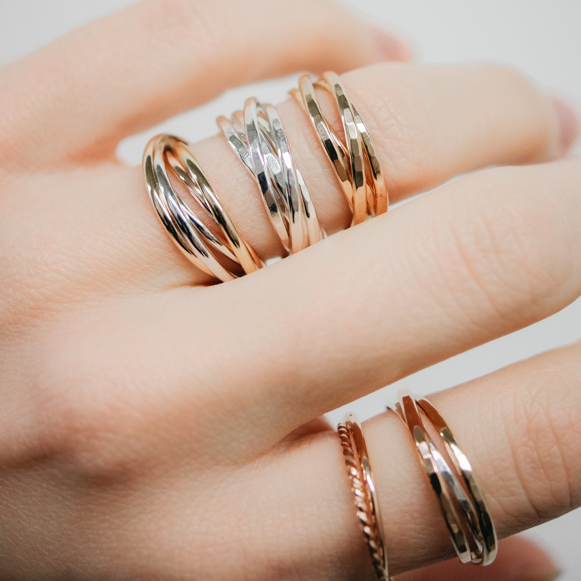 Chunky Interlocking Ring, 14K Gold Fill – Hannah Naomi Jewelry
