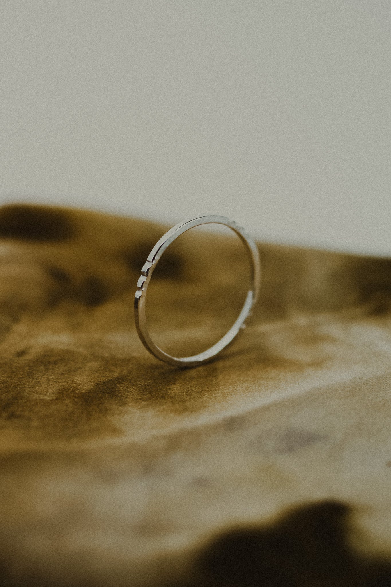 Square Lined Ring, 14K Gold Fill