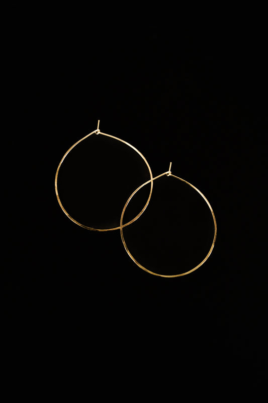Classic Threader Hoop Earrings in Solid 14K Gold or Rose Gold