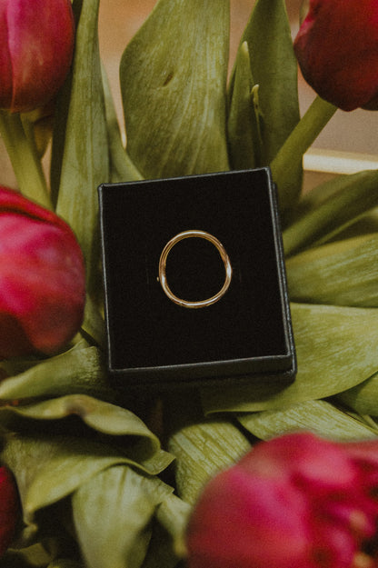 Full Circle Ring, Solid 14K Rose Gold