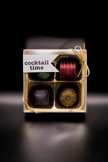 Cocktail Time - Boozy Vegan Dark Chocolate Truffles