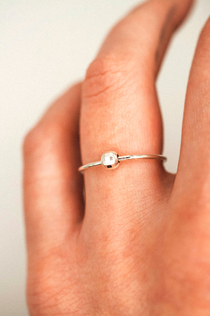 Disco Spinner Ring, Sterling Silver