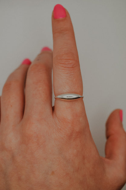 Baguette Spinner Ring, Sterling Silver