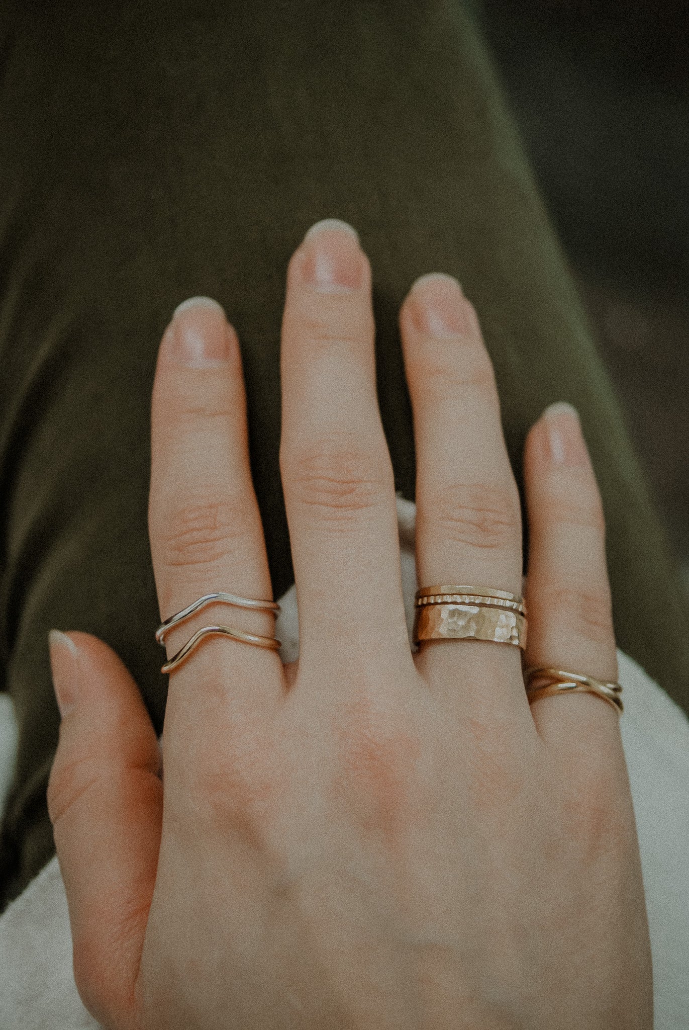 Teardrop Ring, Solid 14K Gold