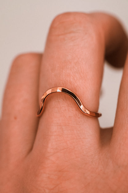 Arc Ring, Solid 14K Rose Gold