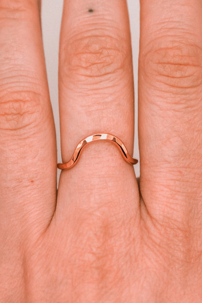 Arc Ring, Solid 14K Rose Gold