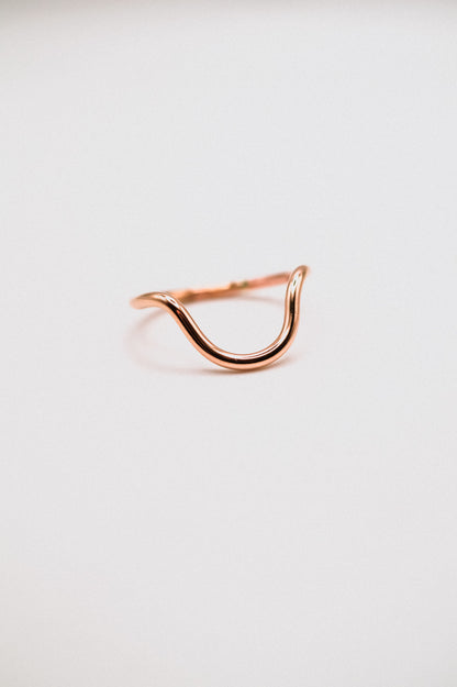 Arc Ring, Solid 14K Rose Gold