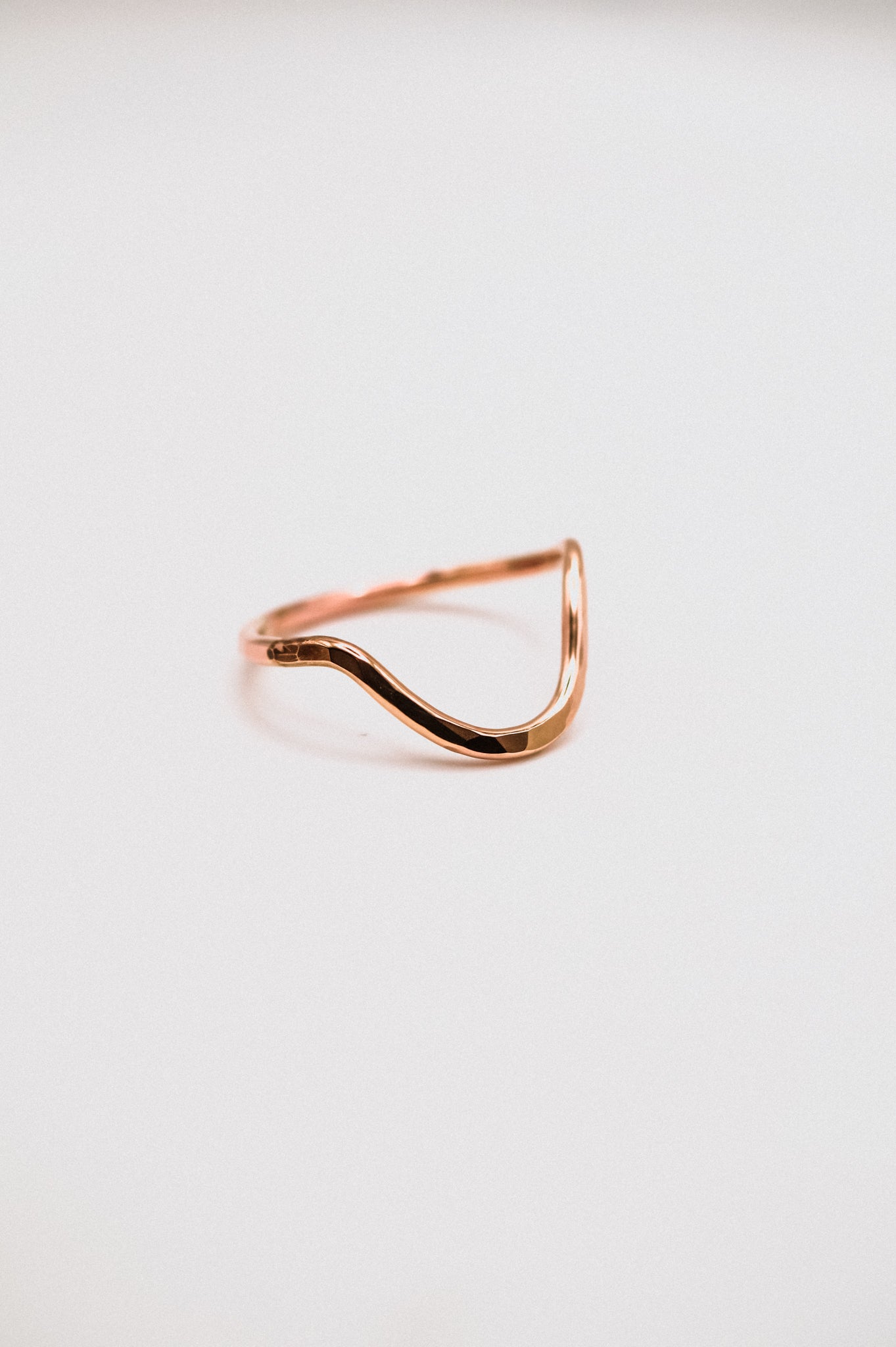 Arc Ring, Solid 14K Rose Gold