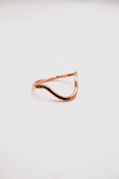 Arc Ring, Solid 14K Rose Gold