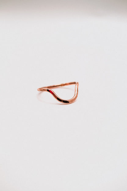 Arc Ring, Solid 14K Rose Gold