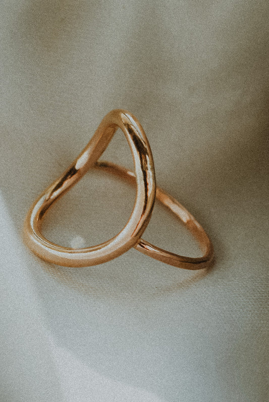 Full Circle Ring, Solid 14K Rose Gold