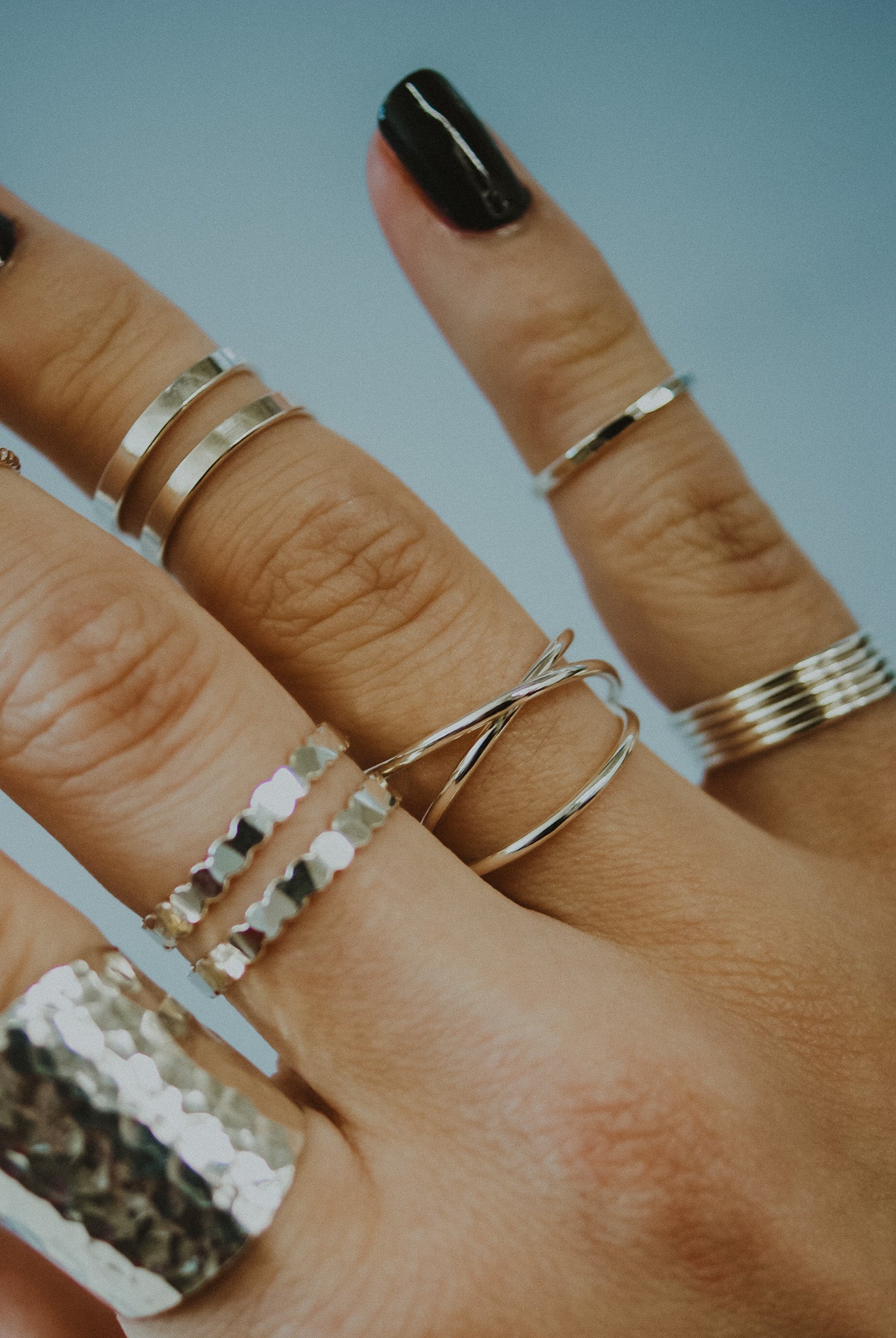 Midi finger rings hot sale sterling silver