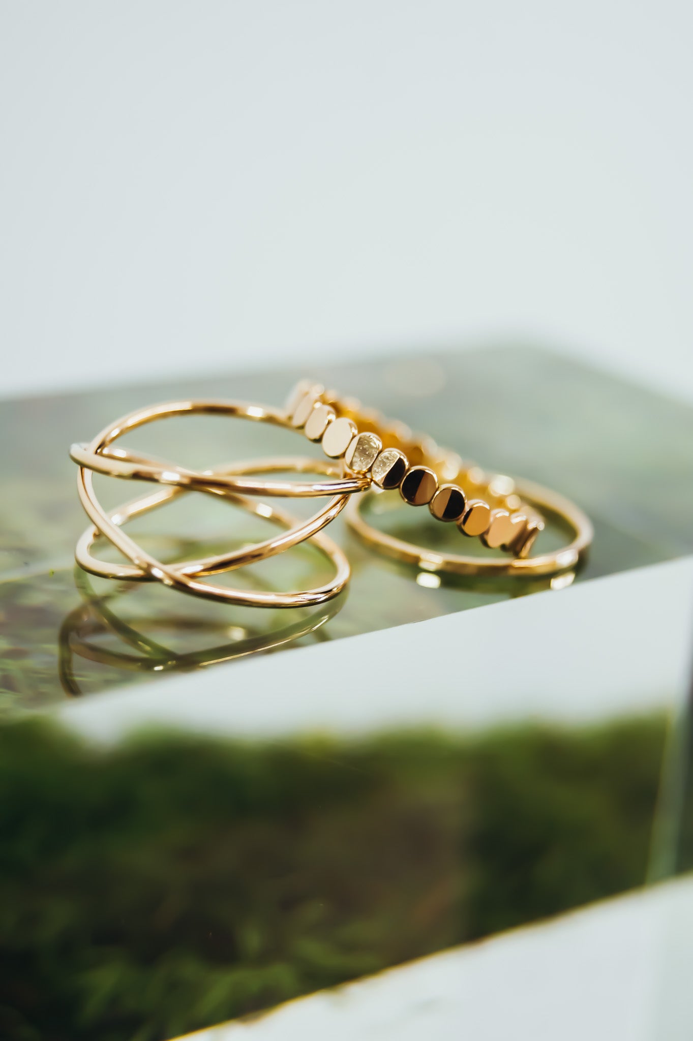 Edgy and Fun Solid Gold Ring Stack – Lacee Alexandra