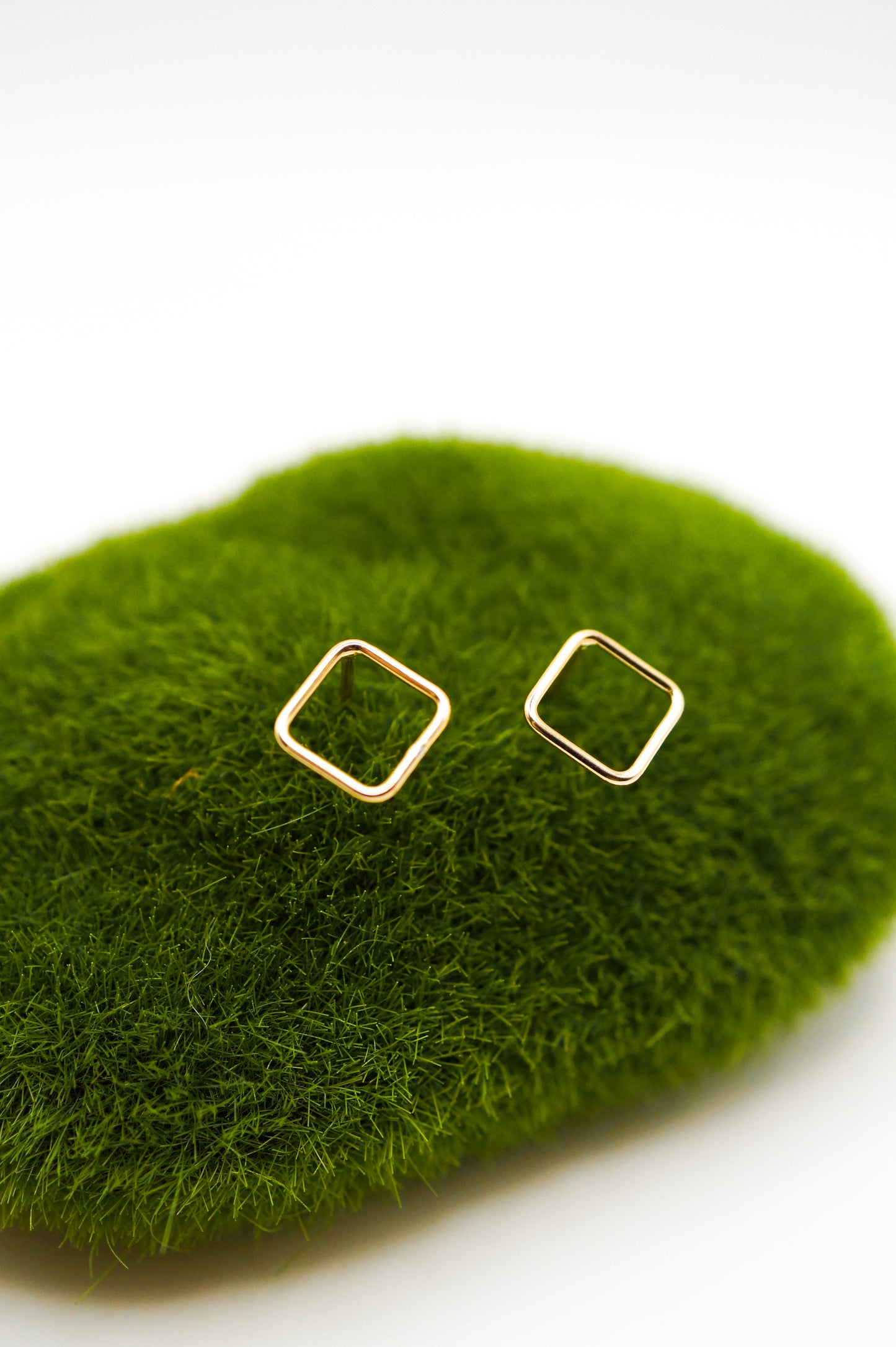 Square Stud Earrings, Gold Fill or Sterling Silver