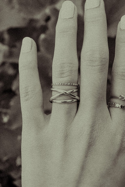 Infinity Spiral Ring, Solid 14K Rose Gold