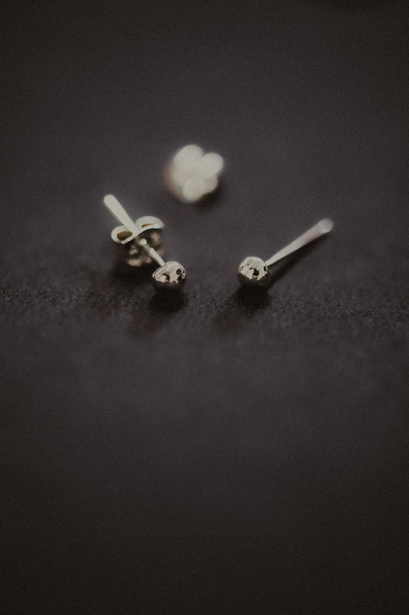 Mini Sphere Stud Earrings, Sterling Silver