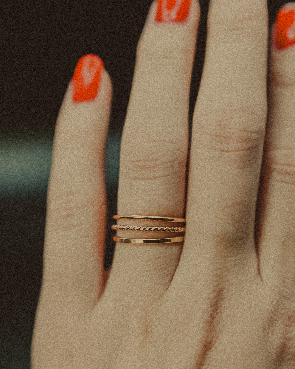 Twist Set of 3 Stacking Rings, 14K Gold Fill – Hannah Naomi Jewelry