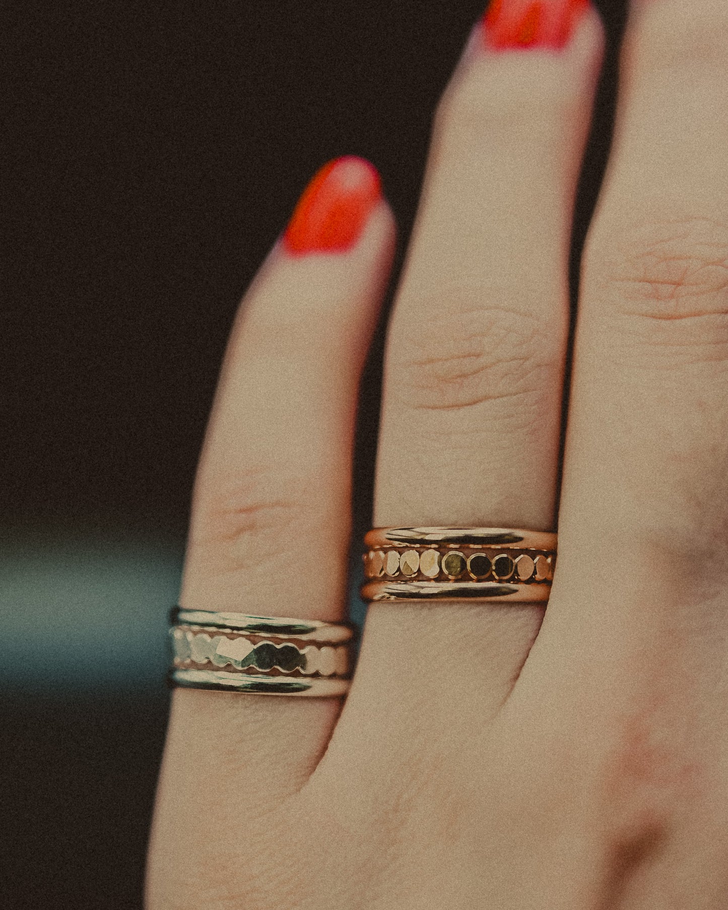 The Everyday Bead Set of 3 Stacking Rings, Gold Fill, Rose Gold Fill or Sterling Silver