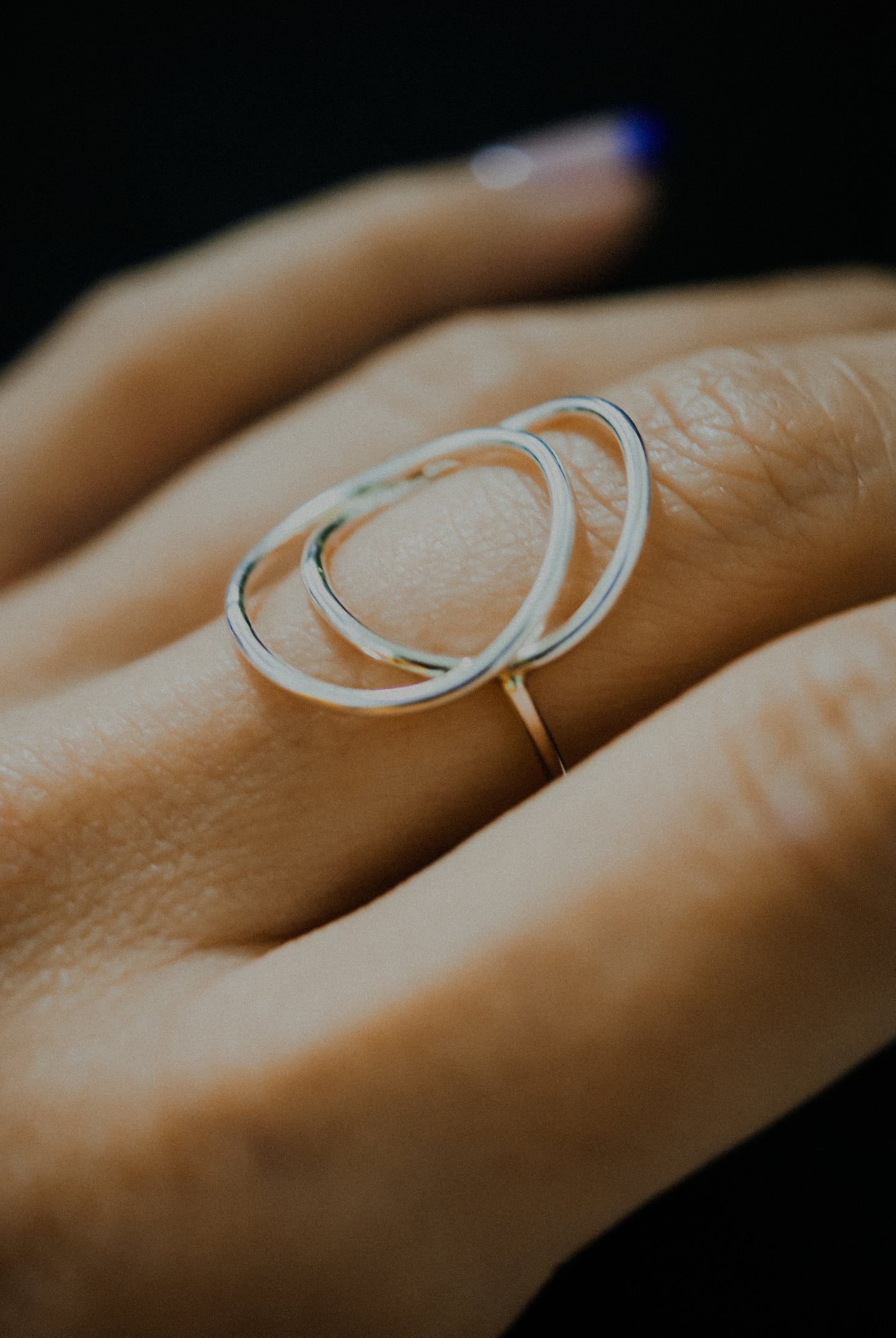 Eclipse Ring, Sterling Silver