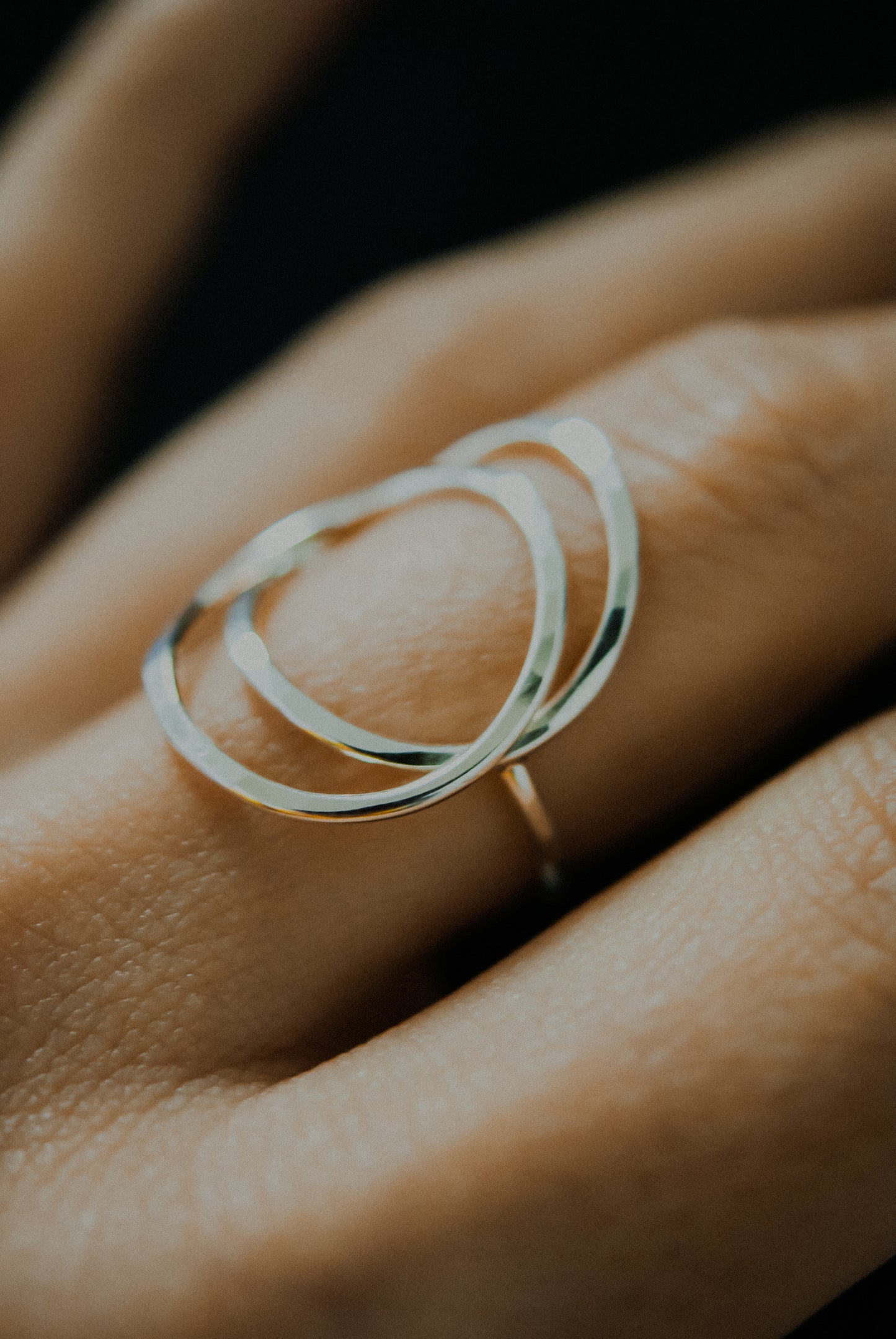 Eclipse Ring, Sterling Silver
