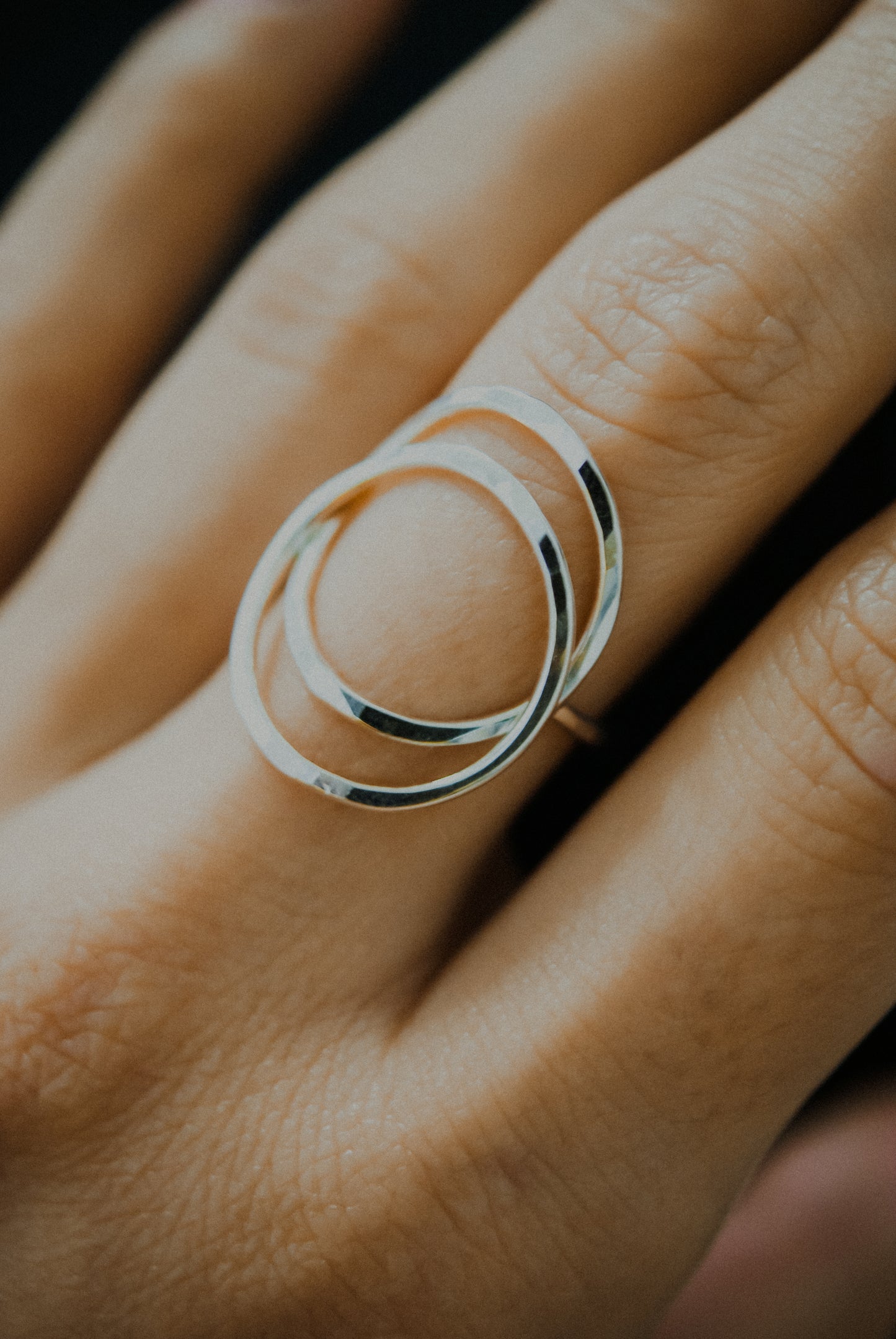 Eclipse Ring, Sterling Silver
