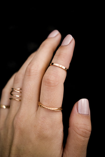 Mirror Band, 14K Rose Gold Fill