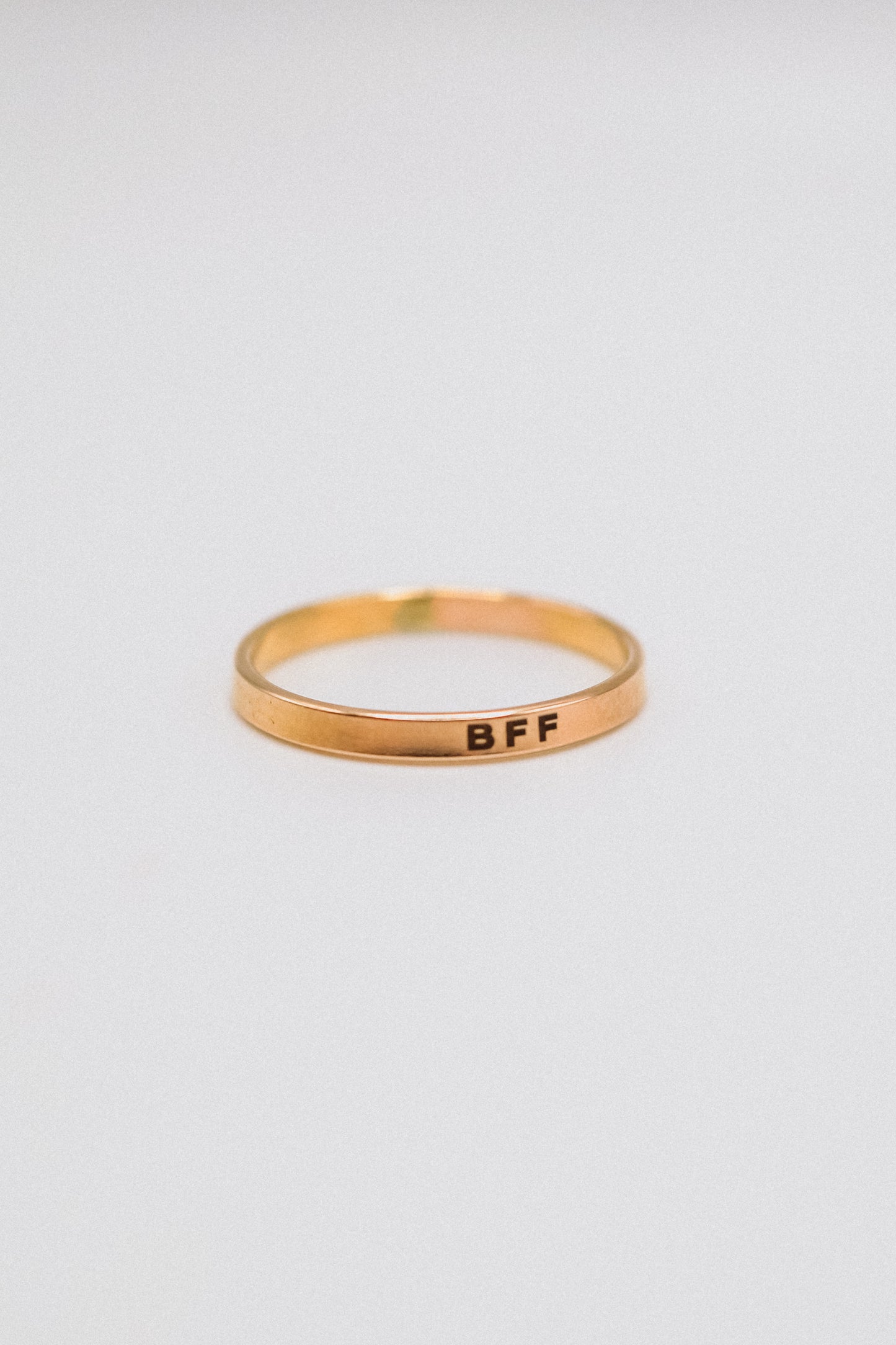'BFF' Engraved Mirror Band, 14K Gold Fill, Rose Gold Fill or Sterling Silver