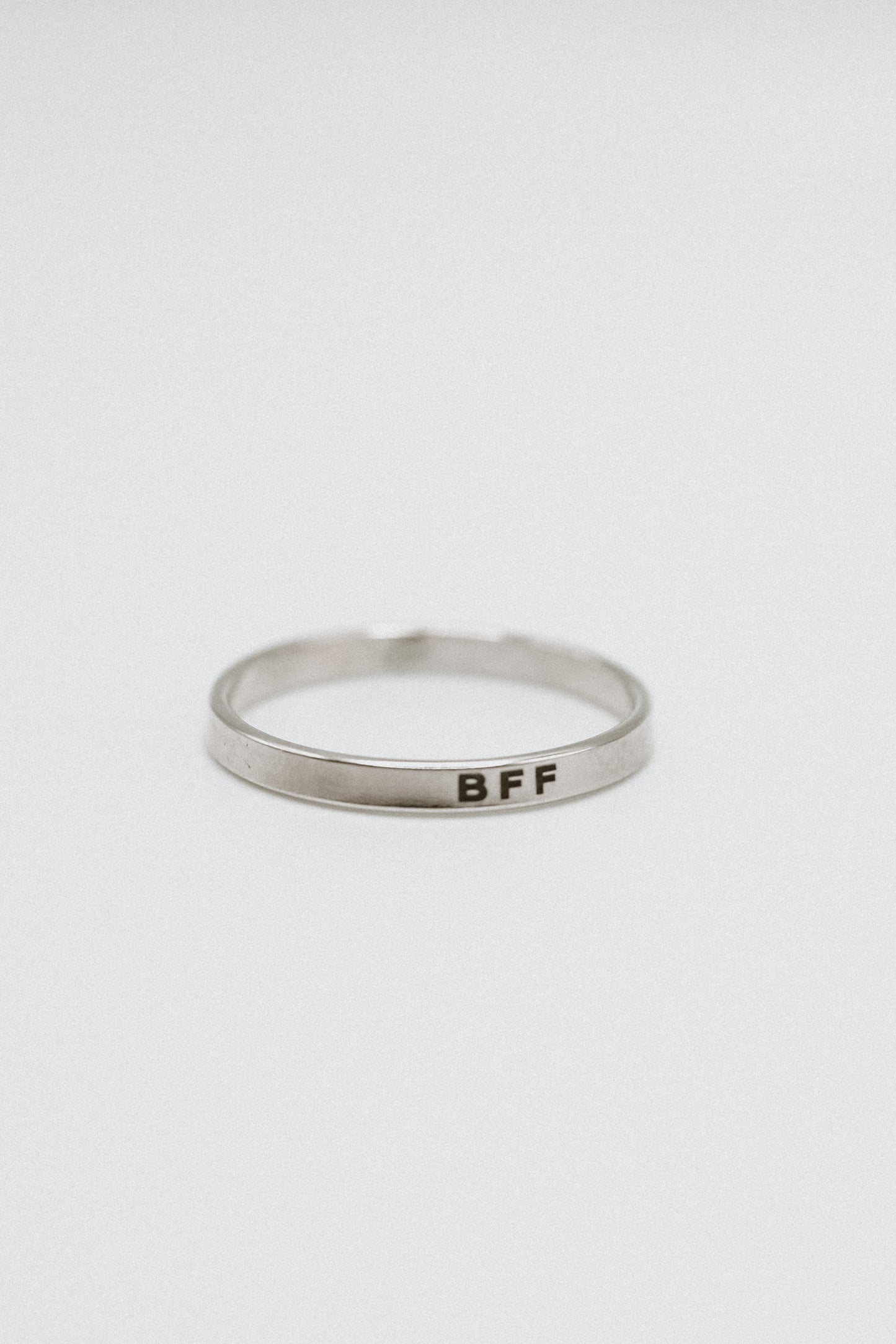 'BFF' Engraved Mirror Band, 14K Gold Fill, Rose Gold Fill or Sterling Silver