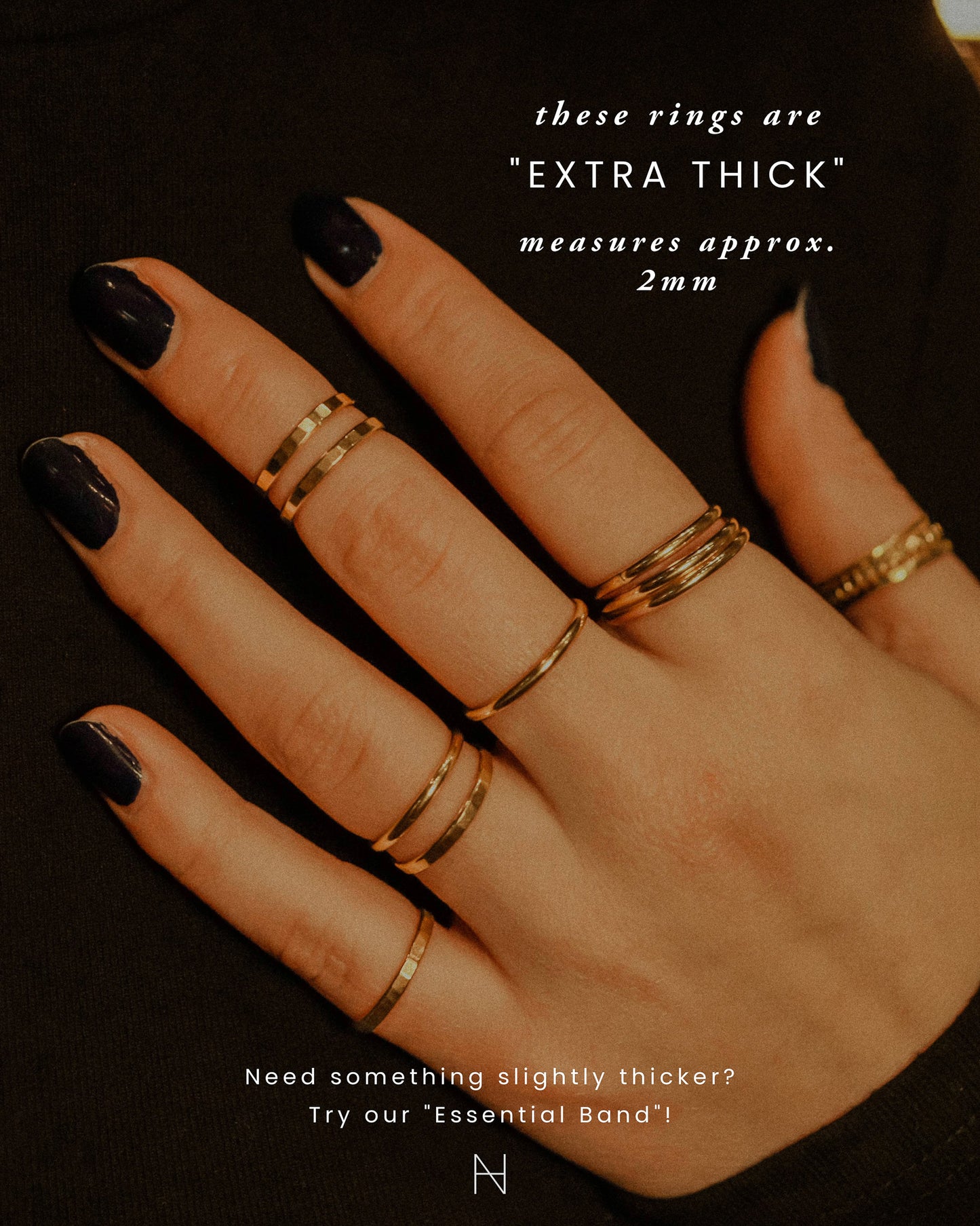 Extra Thick Ring, Solid 14K Gold