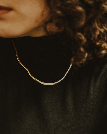 Serpent Chain Necklace, 14K Gold Fill