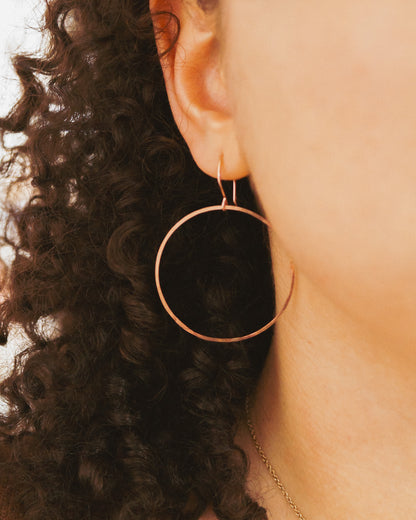Full Circle Hoop Earrings, Gold Fill, Rose Gold Fill, or Sterling Silver