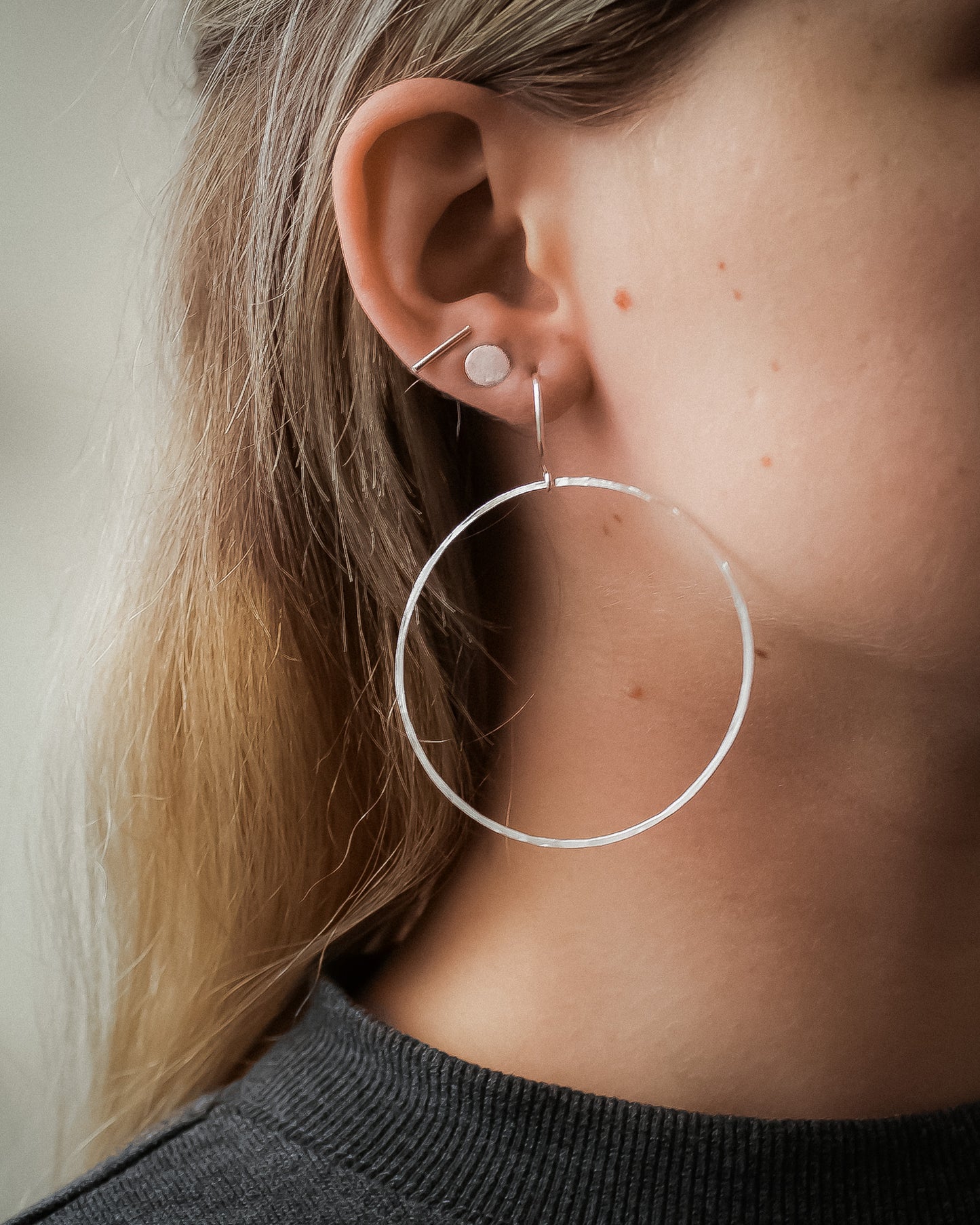 Full Circle Hoop Earrings, Gold Fill, Rose Gold Fill, or Sterling Silver