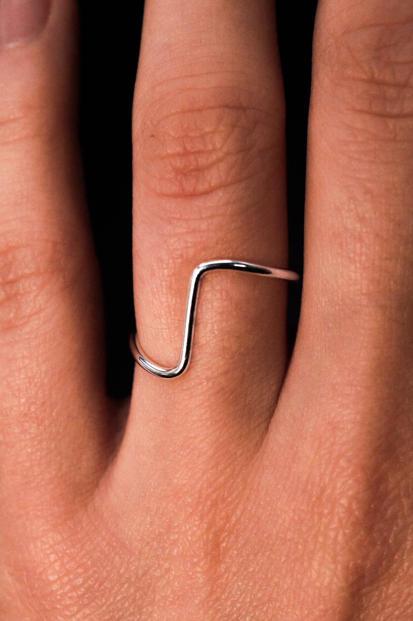 Edge Ring, Sterling Silver