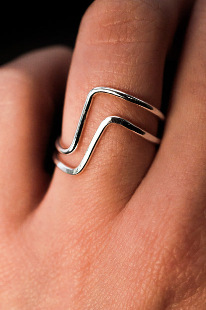 Edge Ring, Sterling Silver