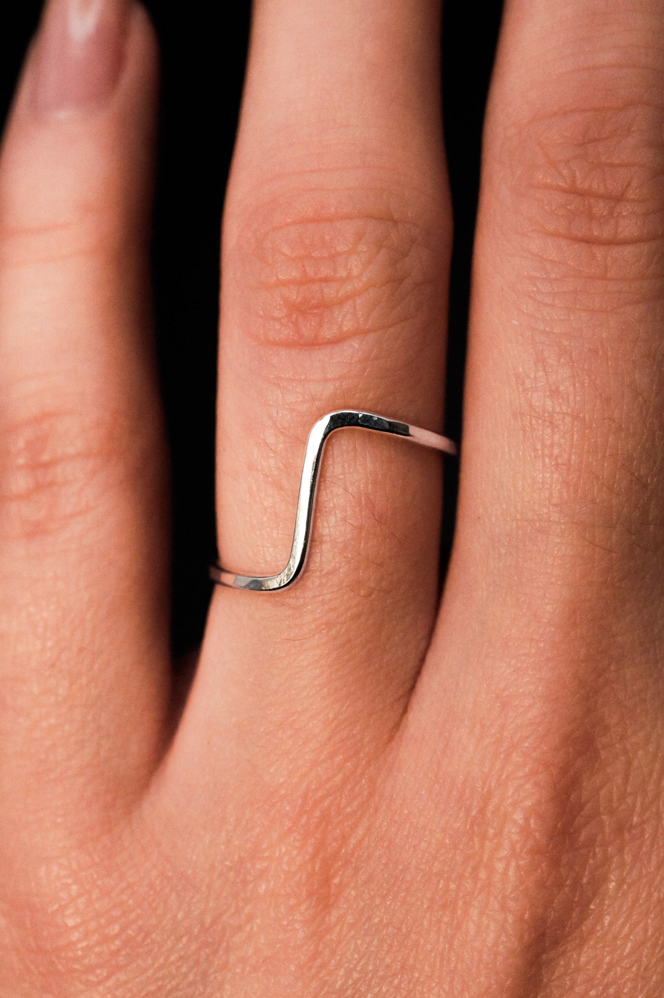 Edge Ring, Sterling Silver